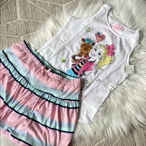 NWT Colorful Striped Skort and Graphic Tank Set size 10/12
